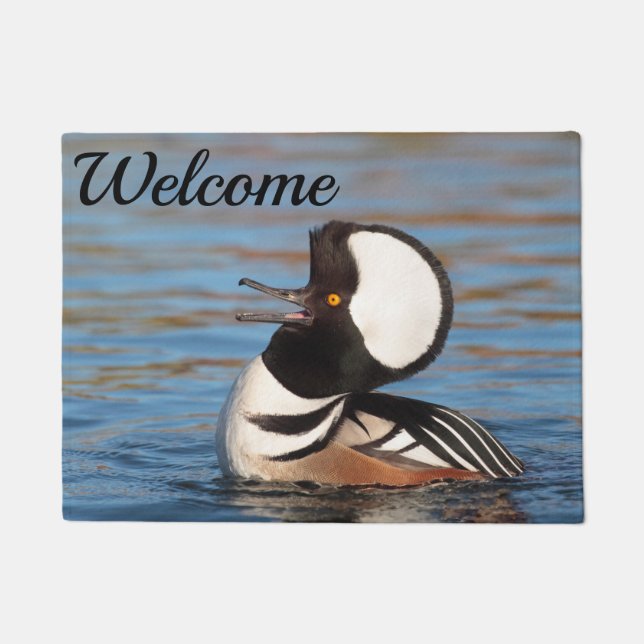 Felpudo Llamada de Merganser Hooed (Anverso)