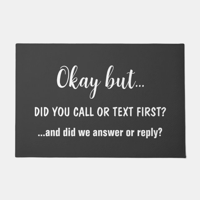 Felpudo ¿Llamaste o escribiste primero? Funny Rude (Anverso)