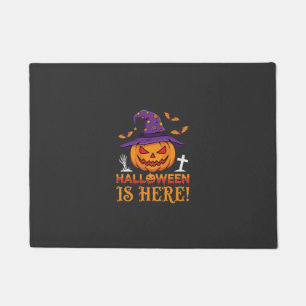 Felpudo Llega Halloween Bruja Calabaza Vector