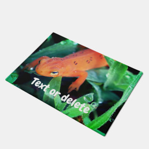 Felpudo Lluvia De Salamandra Rojo En Ojo Personalizado