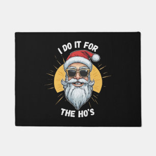 Felpudo Lo hago por las tetas Santa navidad divertido