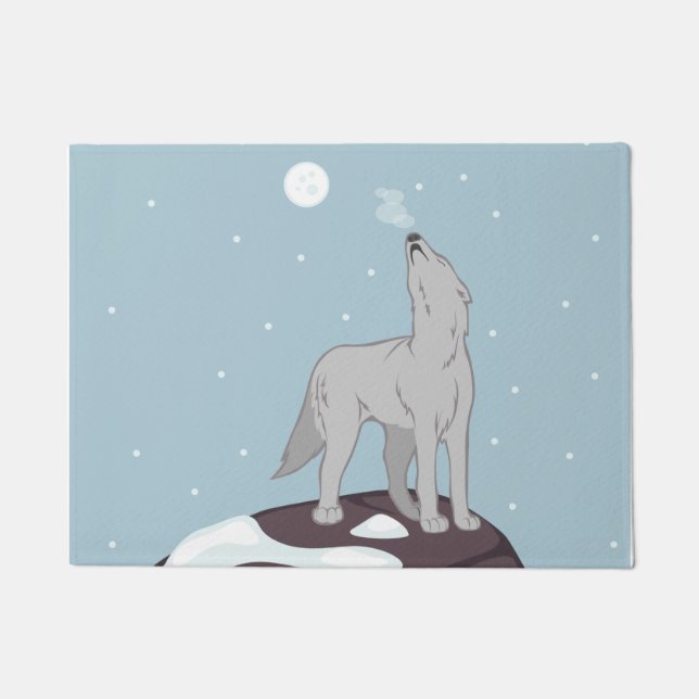 Felpudo Lobo Ártico Aullador (Anverso)