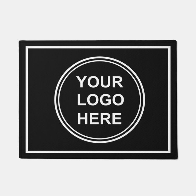 Felpudo Logotipo comercial moderno negro (Anverso)