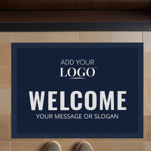 Felpudo Logotipo de negocio Bienvenida profesional moderna