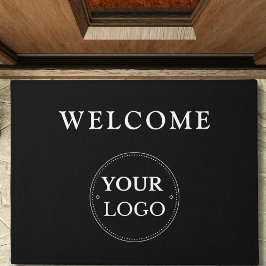 Felpudo Logotipo de negocio Promoción moderna en negro