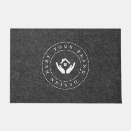 Felpudo Logotipo de negocios moderno de personalizable