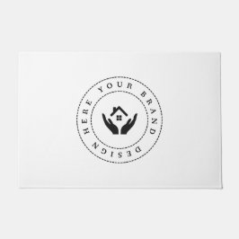 Felpudo Logotipo de negocios moderno de personalizable