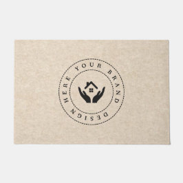 Felpudo Logotipo de negocios moderno de personalizable