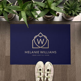 Felpudo Logotipo de promotor de bienes raíces modernos