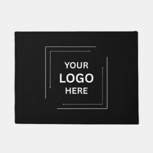 Felpudo Logotipo Empresarial   Negro Profesional Minimalis