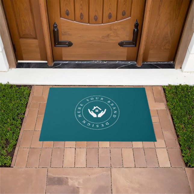 Felpudo Logotipo moderno personalizable para negocios (Exterior)