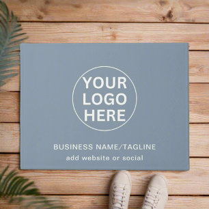 Felpudo Logotipo personalizado y texto l Bienvenida Dusty