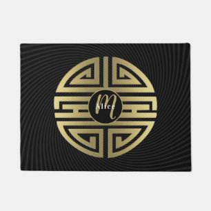 Felpudo Longevidad dorada Impresionante carácter chino