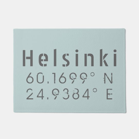 Felpudo Longitud De Helsinki Latitude Zazzle Es