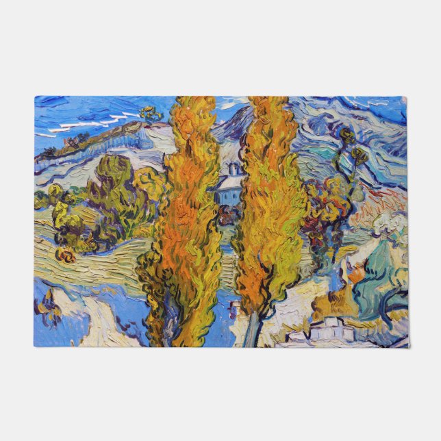 Felpudo Los álamos de Saint-Rémy, Van Gogh (Anverso)