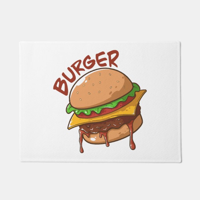 Felpudo Los amantes de la hamburguesa (Anverso)