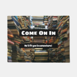 Felpudo Los amantes de los libros divertidos reciben con p