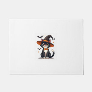 Felpudo Los amantes del gato ven a un Gorra en los Hallowe