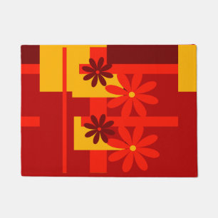 Felpudo Los años 70 anaranjados retros