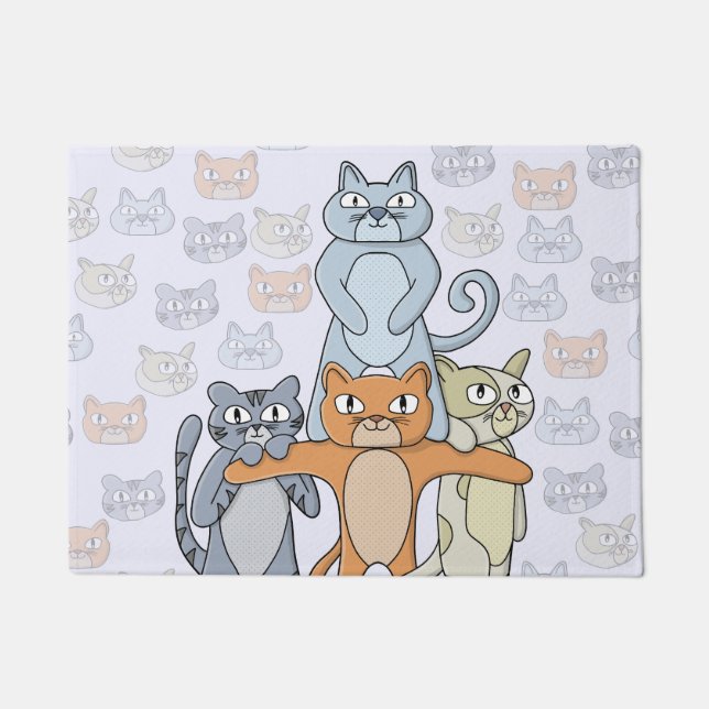 Felpudo Los Gatos Increíbles (Anverso)