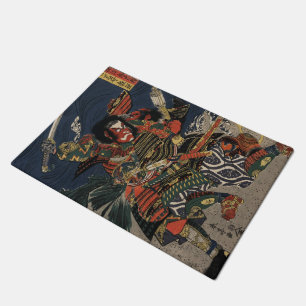 Felpudo Los guerreros Tadanori y Noritsune del samurai
