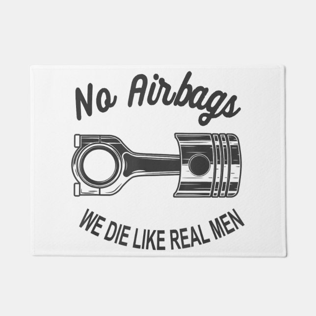 Felpudo Los hombres aceleran el Carreras, el coche deporti (Anverso)