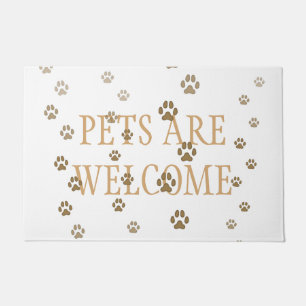 Felpudo "Los Mascotas son bienvenidos" Cats & Dogs Pawprin