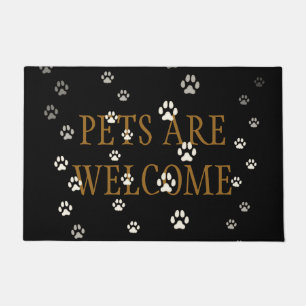 Felpudo "Los Mascotas son bienvenidos" Cats & Dogs Pawprin