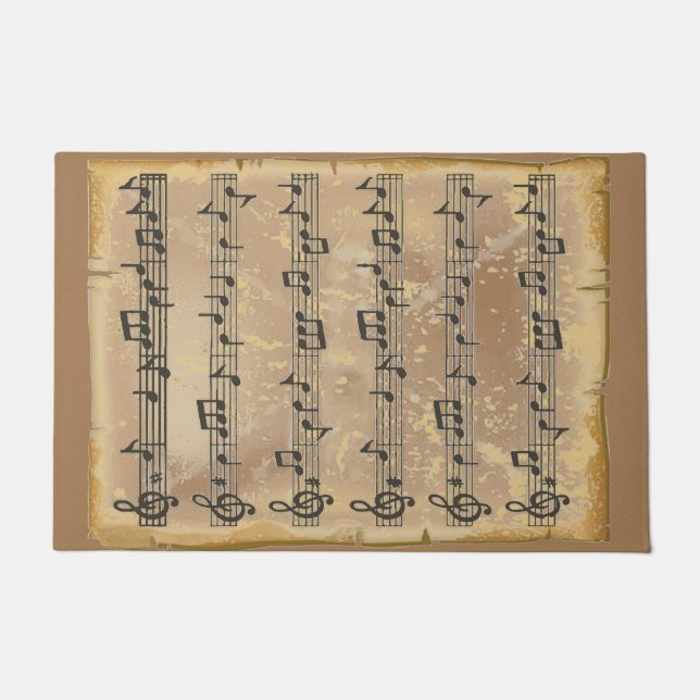 Felpudo Los músicos se aplican aquí (Anverso)