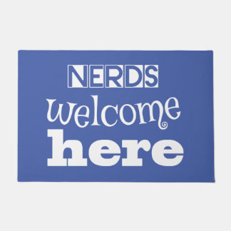Felpudo Los nervios son bienvenidos aquí. Para los amantes