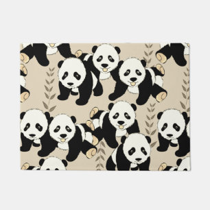 Felpudo Los osos de panda diseñan lindo