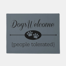 Felpudo Los perros acogen con satisfacción - la estera de