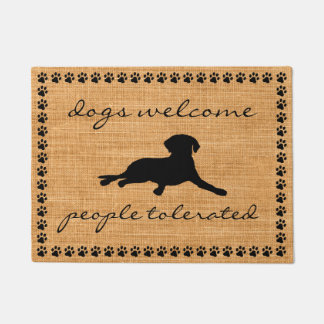Felpudo Los perros dan la bienvenida - a divertido