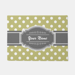 Felpudo Los puntos de polka personalizados