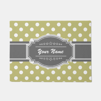 Felpudo Los puntos de polka personalizados