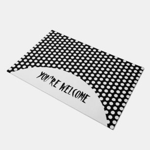 Felpudo Los puntos de Polka son blancos + tu trasero. e id
