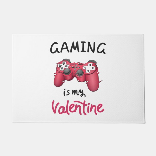 Felpudo Los videojuegos son mi San Valentín (Anverso)