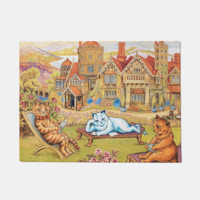 Felpudo Louis Wain - Fiesta del té de verano (Anverso)