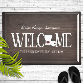 Felpudo Louisiana: Woodgrain personalizado