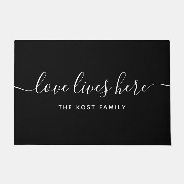 Felpudo Love Lives Here Door Mat (Anverso)