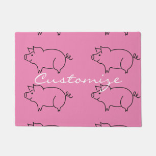 Felpudo Love Pig Animal Thunder_Cove