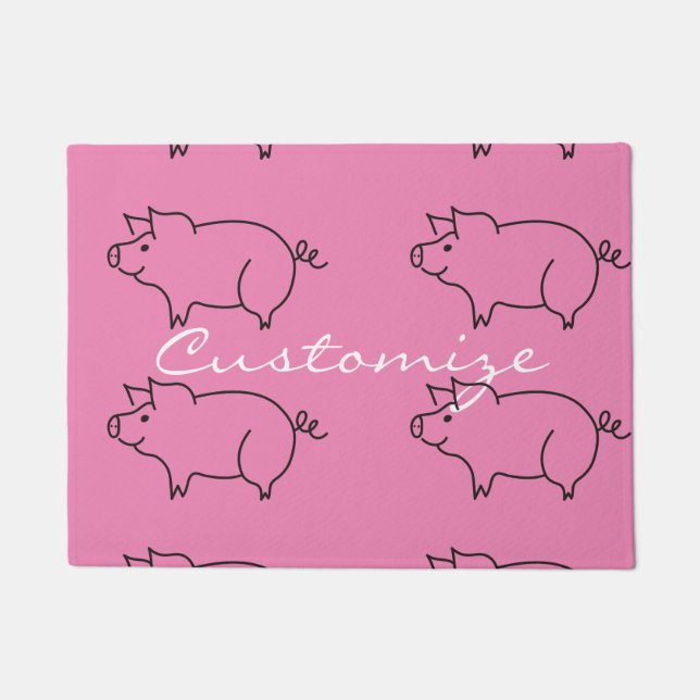 Felpudo Love Pig Animal Thunder_Cove (Anverso)