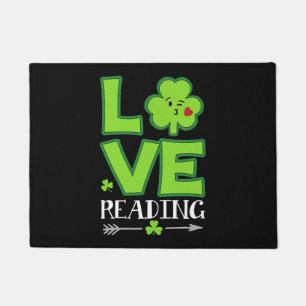 Felpudo Love Shamrock Leading Teacher Funny St Patricks Da