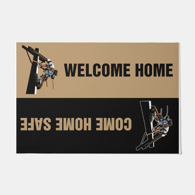 Felpudo Lovely Lineman Present, Best Welcome (Anverso)