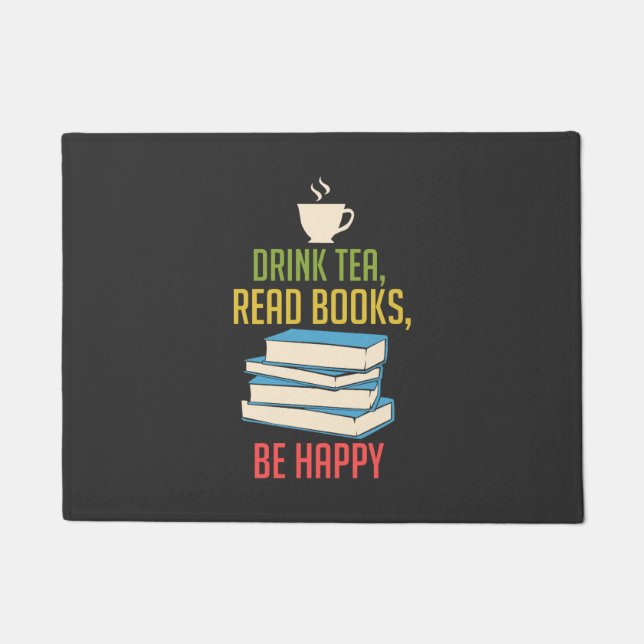 Felpudo Lover del libro - Tea Books Happy (Anverso)