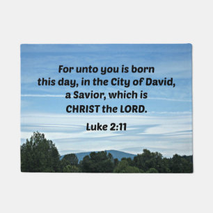 Felpudo Lucas 2:11 Porque para ti nace este día