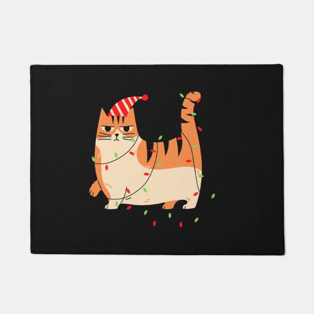 Felpudo Luces de Navidades de gato (Anverso)