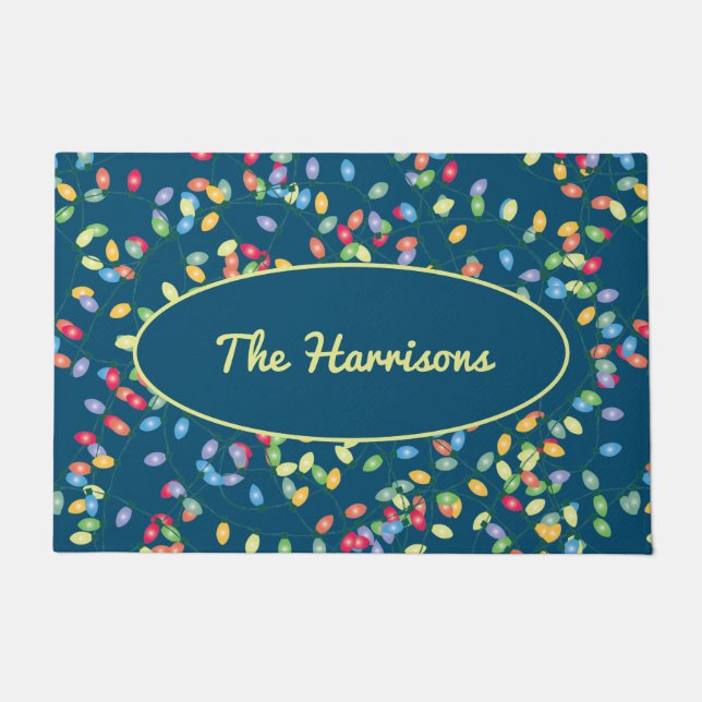 Felpudo Luces de Navidades enredadas (Anverso)