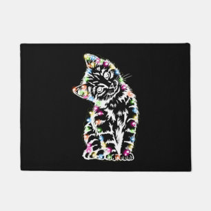 Felpudo Luces divertidas de Navidad para gatos Amante de g