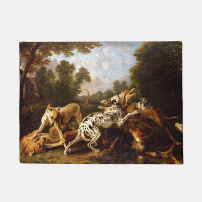 Felpudo Lucha contra los perros (por Frans Snyders) (Anverso)